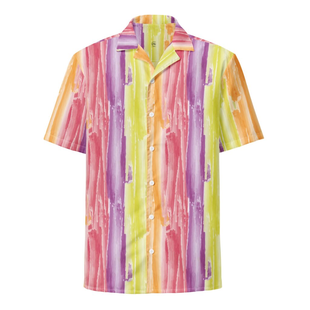 Camisa de manga corta ‘Pinceladas de Arcoíris’