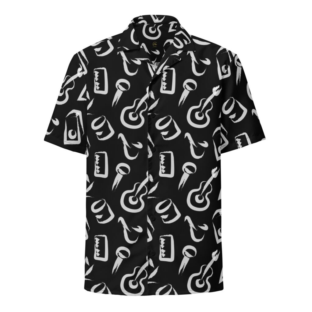 Camisa de manga corta ‘Música en blanco y negro’