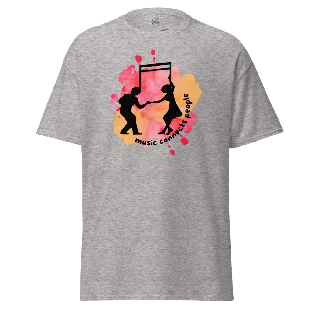 Camiseta de manga corta ‘Music Connects People’ – Cálido